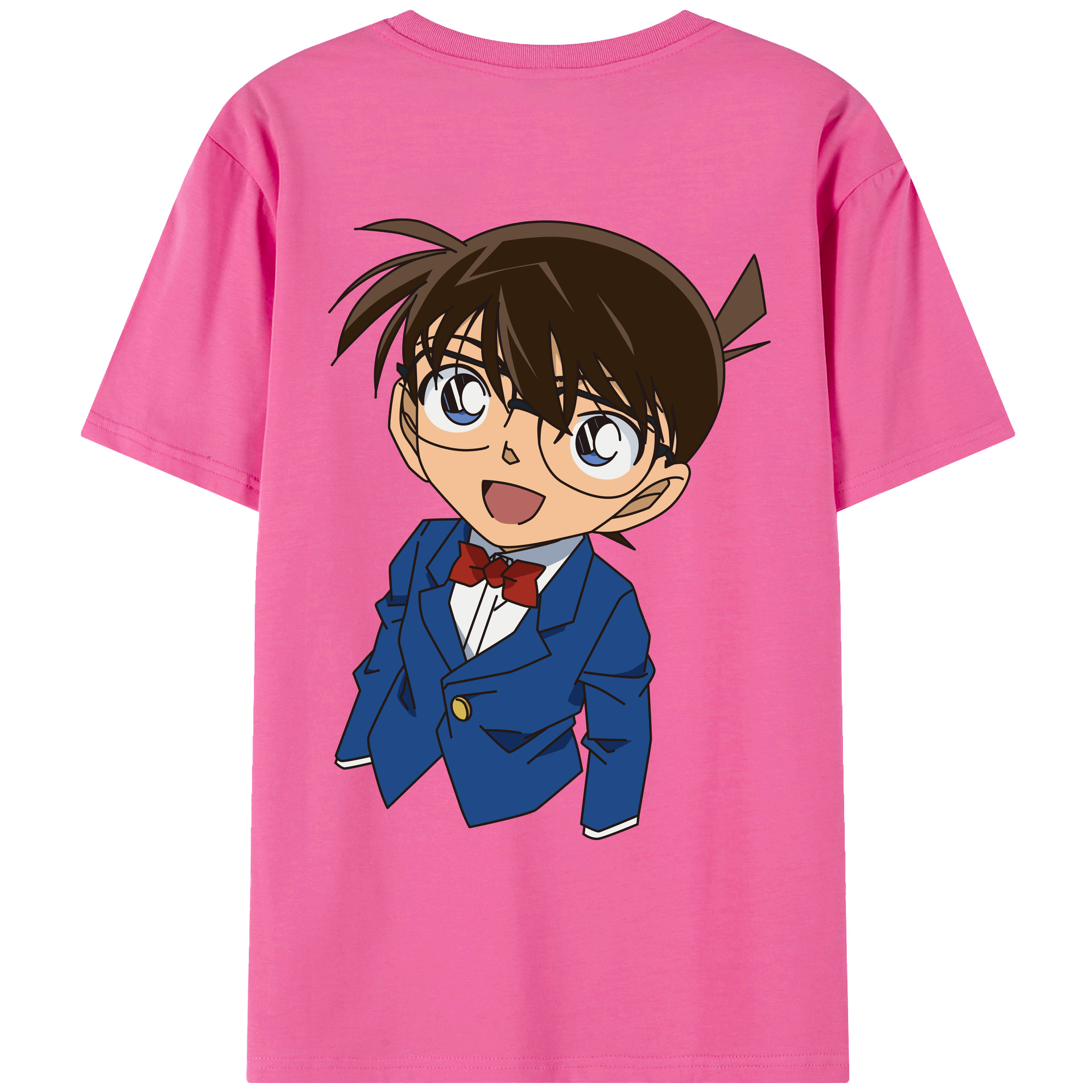 （画像用） 名探偵コナン 江戸川 コナン Detective Conan Conan Edogawa レディース半袖Tシャツ(バックプリント)